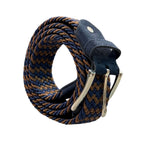 Cintura Uomo Elasticizzata bicolore zigzag finali scamosciati Made in Italy