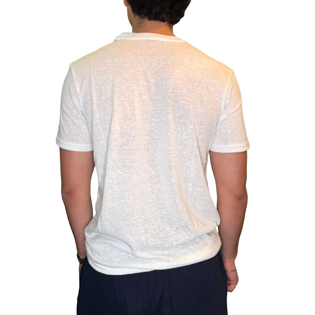 T-shirt uomo a manica corta, misto cotone tinta unita Made in Italy
