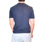T-shirt uomo a manica corta, misto cotone tinta unita Made in Italy