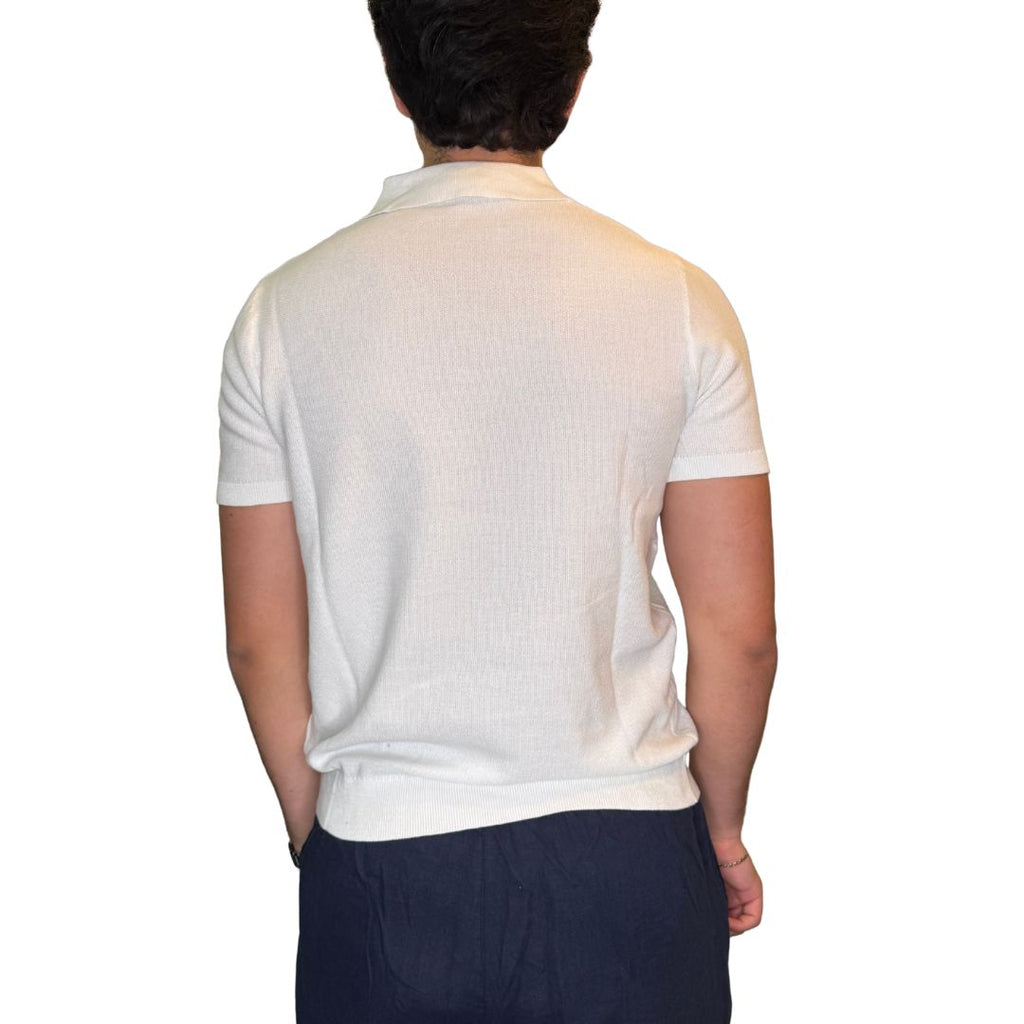Polo uomo a manica corta, 100% cotone tinta unita Made in Italy