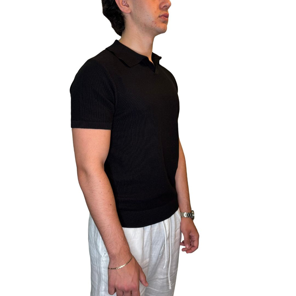 Polo uomo a manica corta, 100% cotone tinta unita Made in Italy