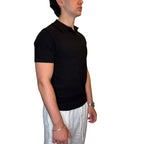Polo uomo a manica corta, 100% cotone tinta unita Made in Italy