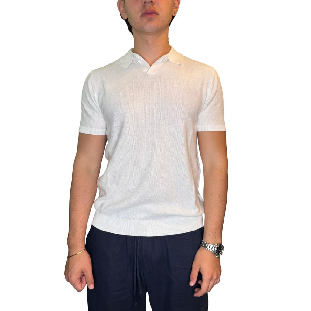 Polo uomo a manica corta, 100% cotone tinta unita Made in Italy
