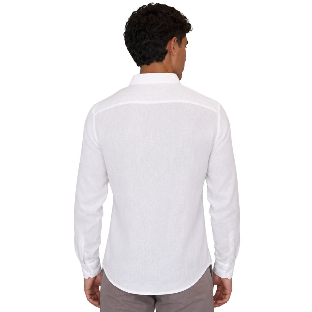 Camicia uomo 100% lino manica lunga