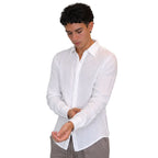 Camicia Uomo 100% Lino Manica Lunga Made in Italy