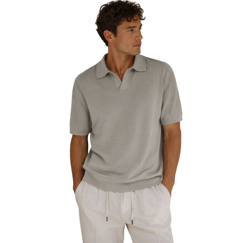 Polo uomo a manica corta, 100% cotone tinta unita Made in Italy