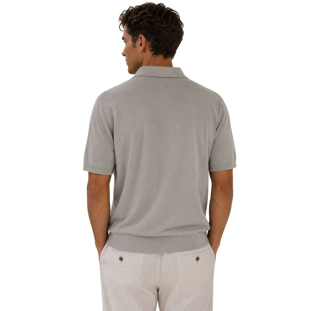 Polo uomo a manica corta, 100% cotone tinta unita Made in Italy
