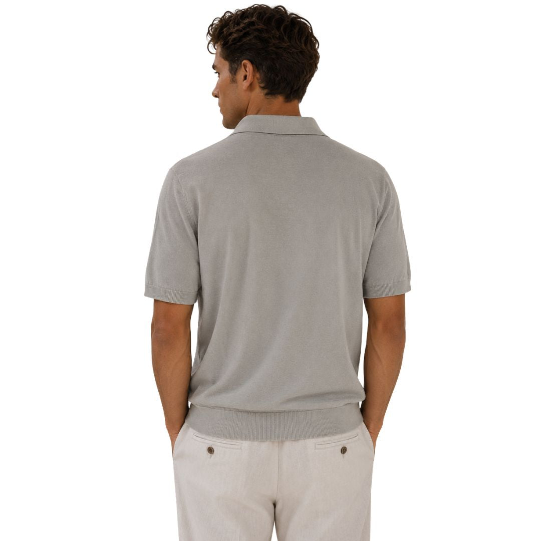 Polo uomo a manica corta, 100% cotone tinta unita Made in Italy