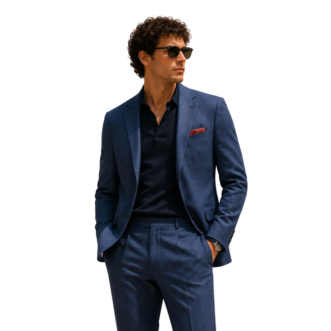 Giacca uomo sartoriale in misto cotone drop 7 monopetto Made in Italy