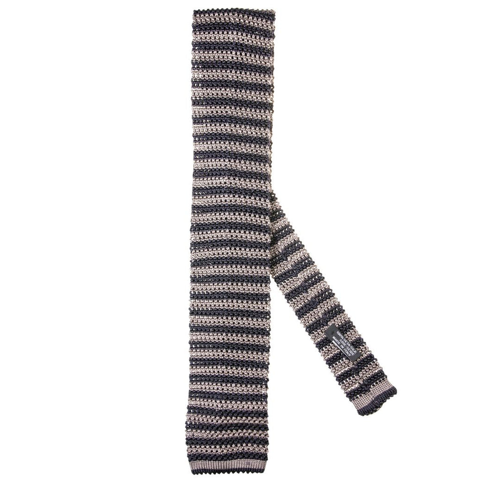 Cravatta tricot righe strette