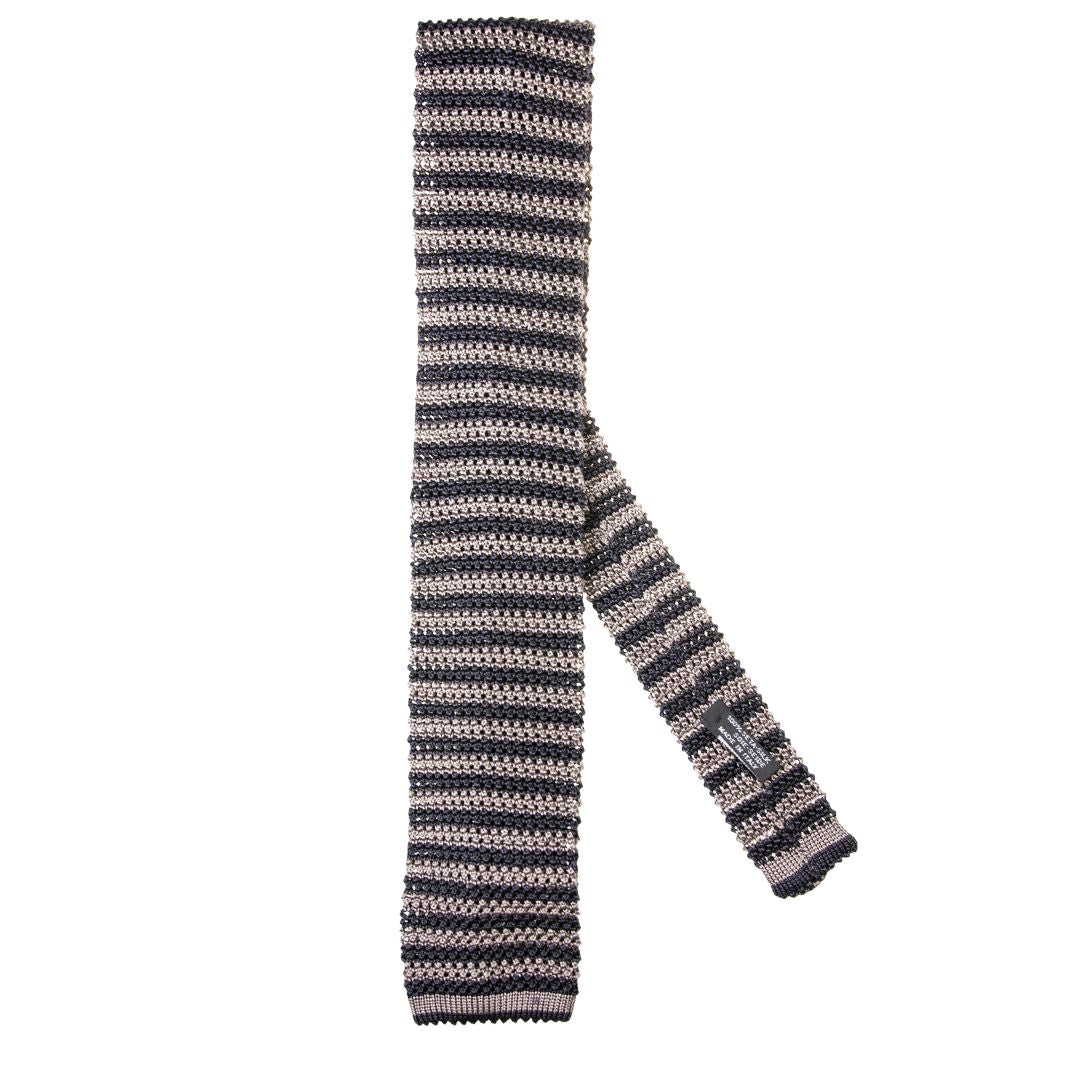 Cravatta tricot righe strette