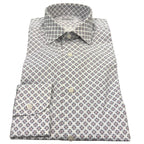 Camicia Uomo Classica in Elastam Fantasia Fiori Geometrici