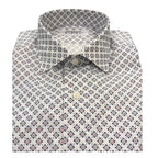 Camicia Uomo Classica in Elastam Fantasia Fiori Geometrici