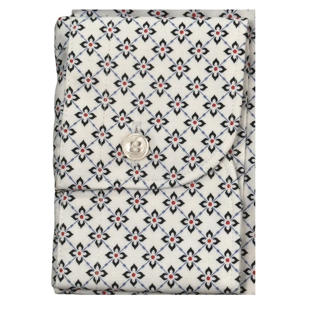 Camicia Uomo Classica in Elastam Fantasia Fiori Geometrici