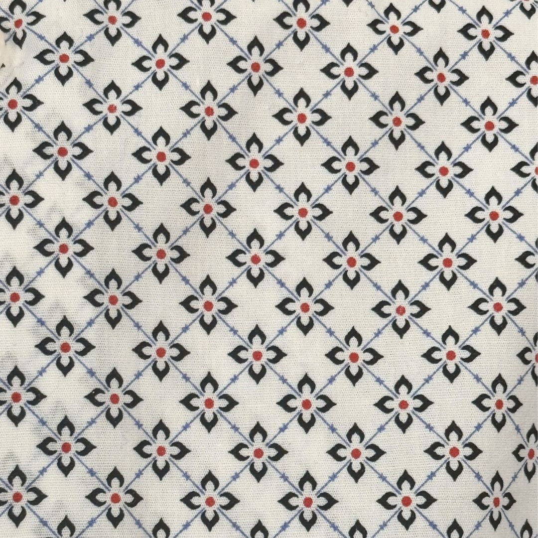 Camicia Uomo Classica in Elastam Fantasia Fiori Geometrici