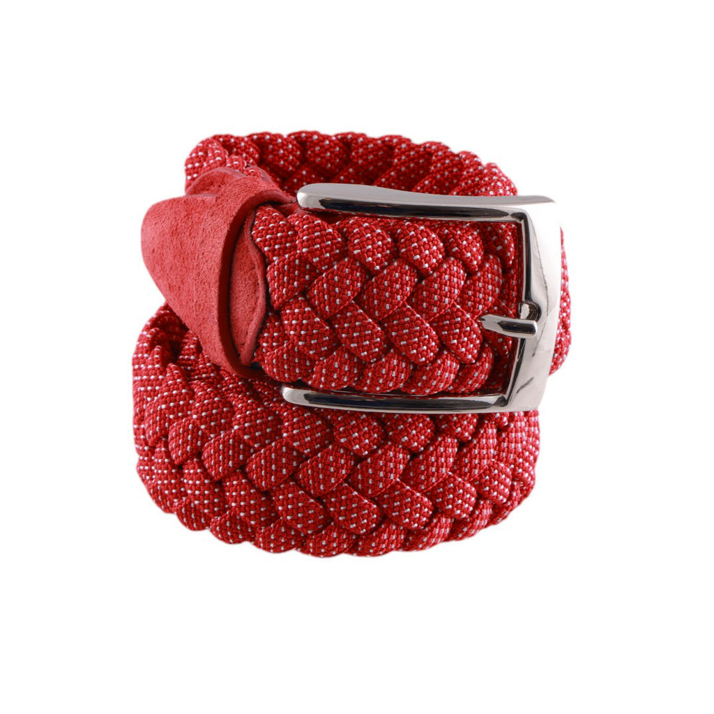 Cintura Elasticizzata Intrecciata Fantasia Pois Made in Italy