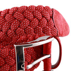 Cintura Elasticizzata Intrecciata Fantasia Pois Made in Italy