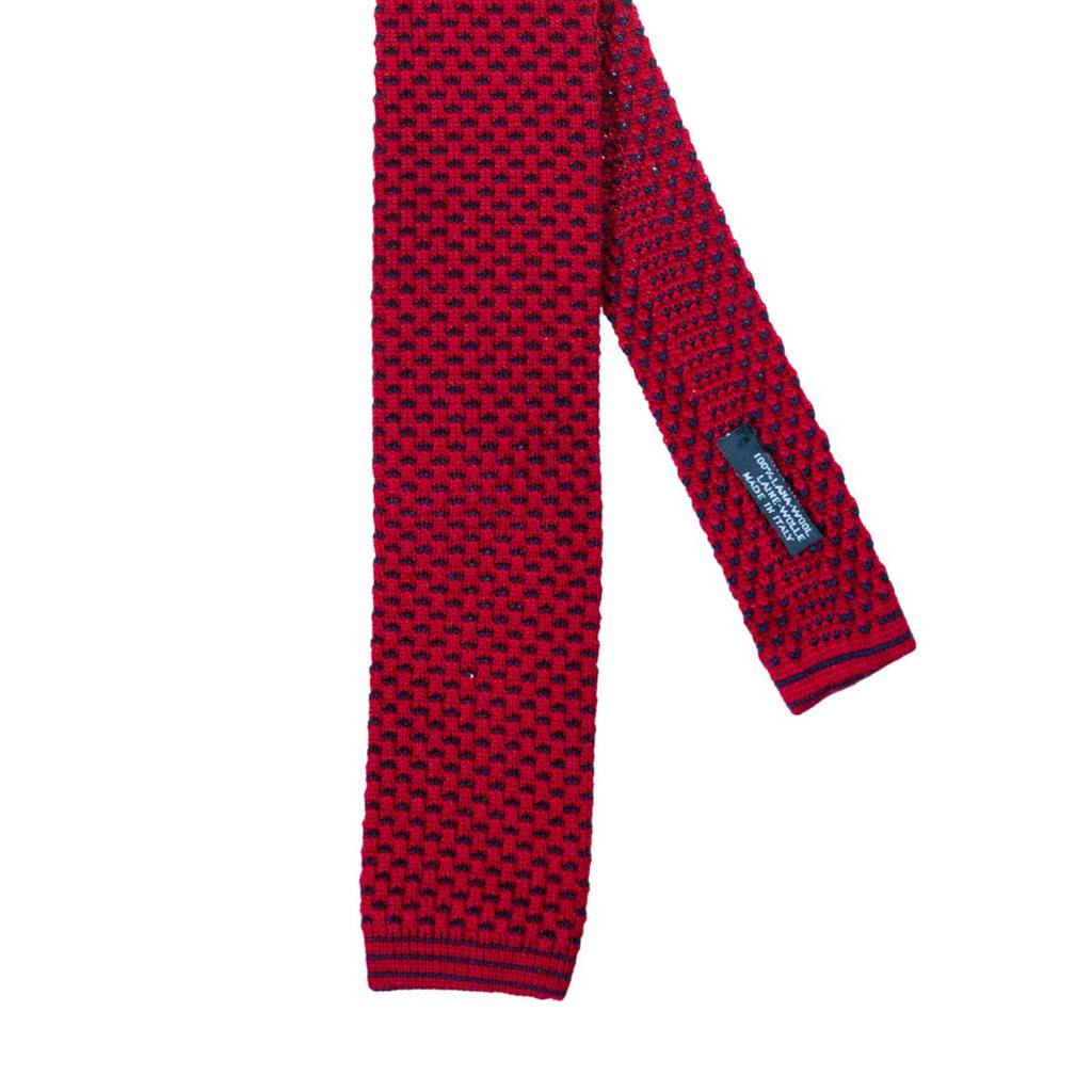 Cravatta uomo tricot trattini a contrasto