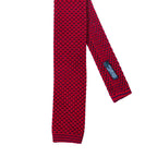 Cravatta uomo tricot trattini a contrasto
