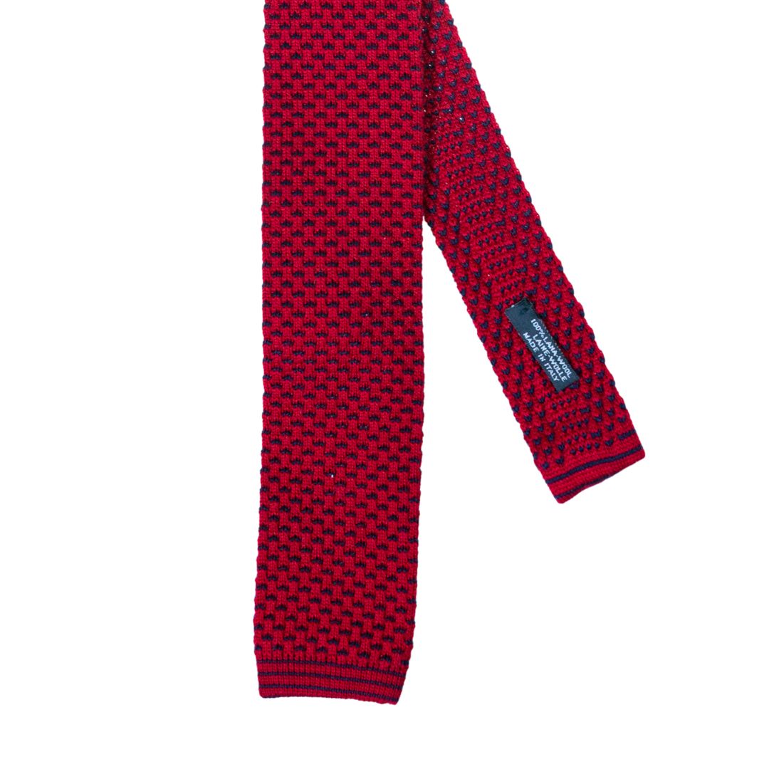 Cravatta uomo tricot trattini a contrasto