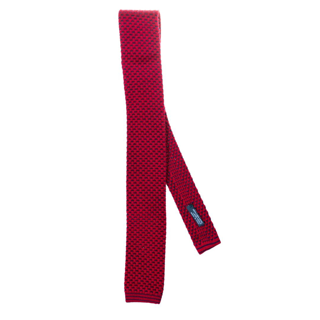 Cravatta uomo tricot trattini a contrasto