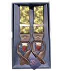 Bretelle Uomo Old Crest 3 Clip Pelle Camouflage - Made in Italy