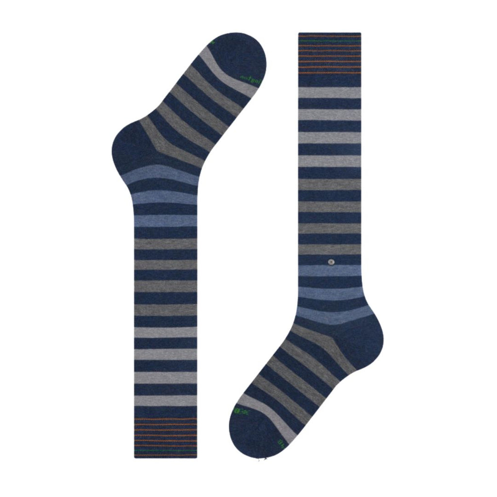 Calzini lunghi Burlington Blackpool KH righe cotone