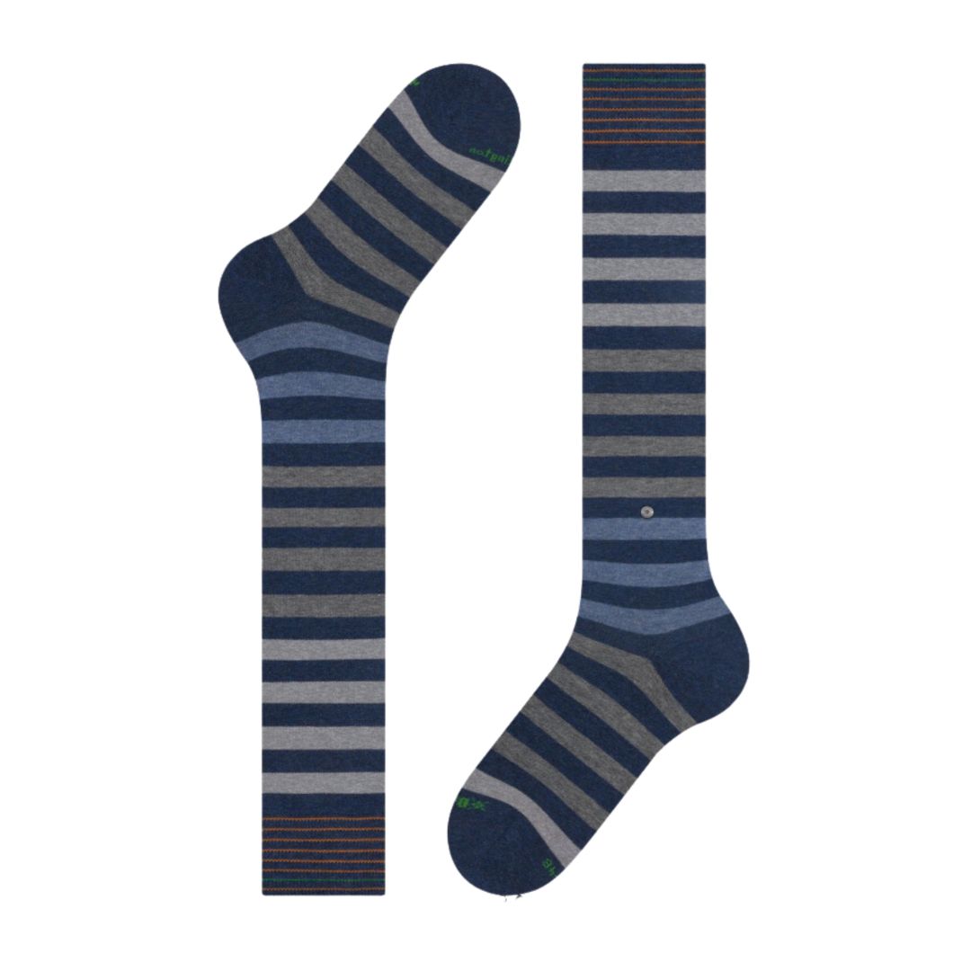 Calzini lunghi Burlington Blackpool KH righe cotone