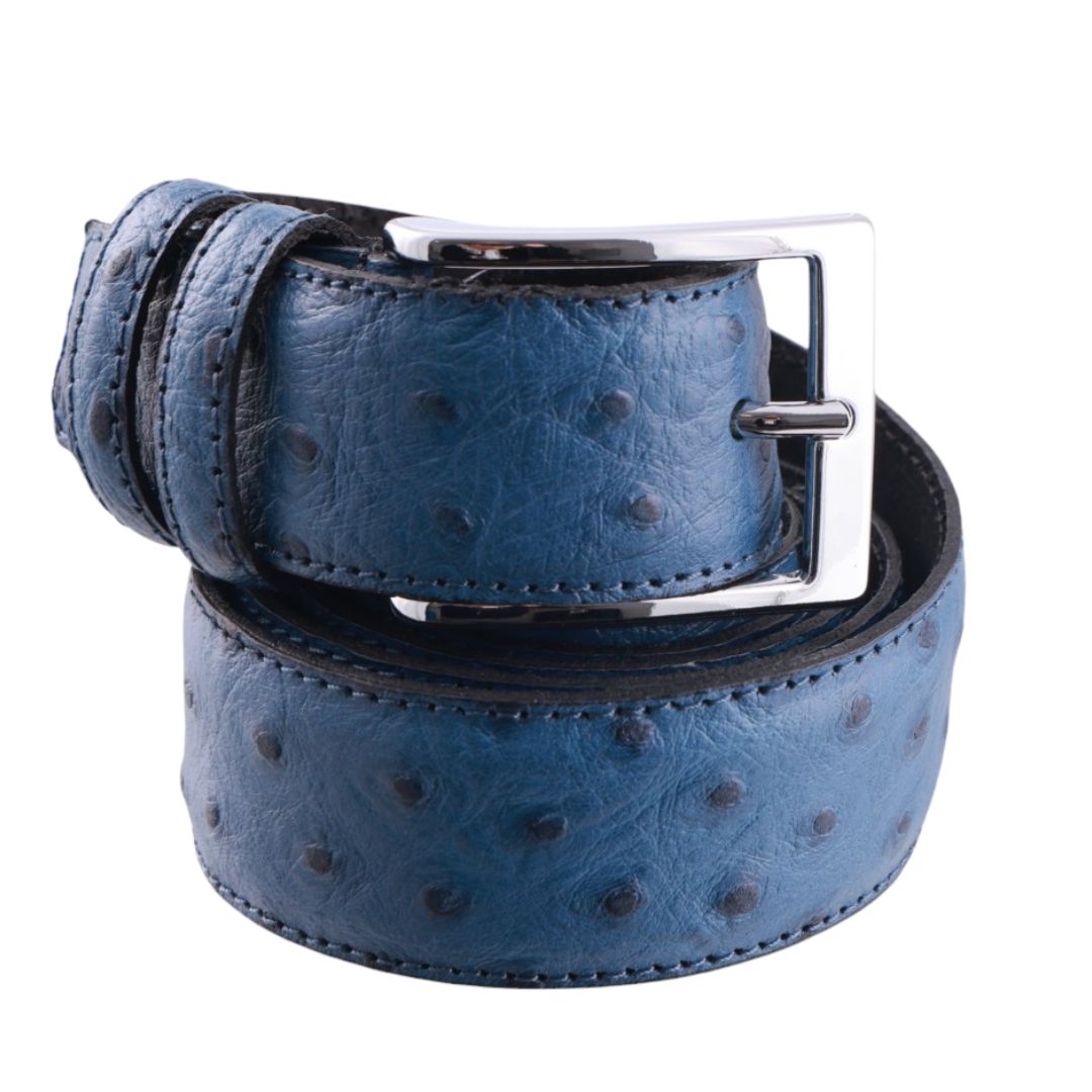 Cintura pelle struzzo Centopercento Camicie Made in Italy