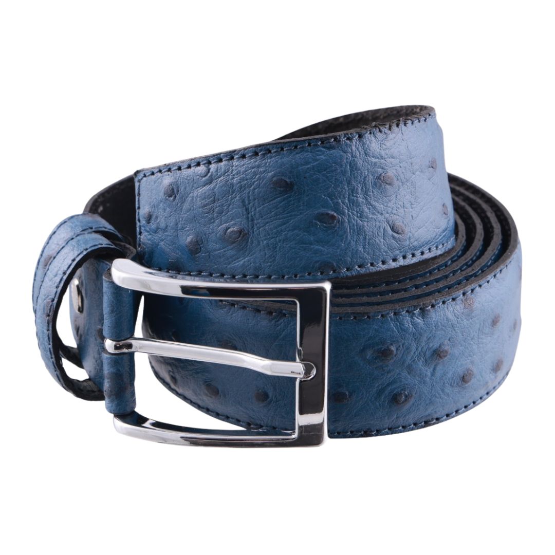 Cintura pelle struzzo Centopercento Camicie Made in Italy
