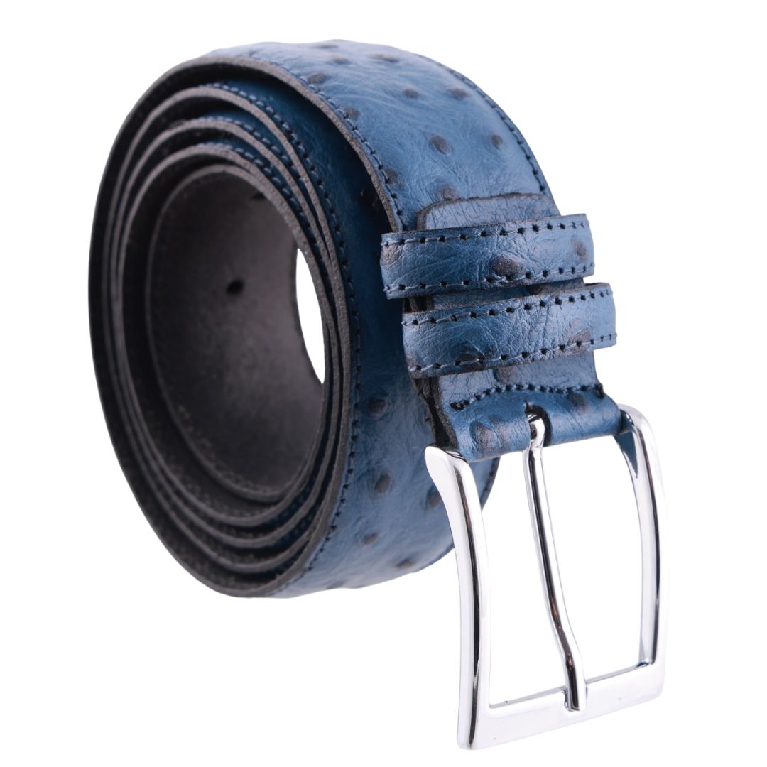 Cintura pelle struzzo Centopercento Camicie Made in Italy