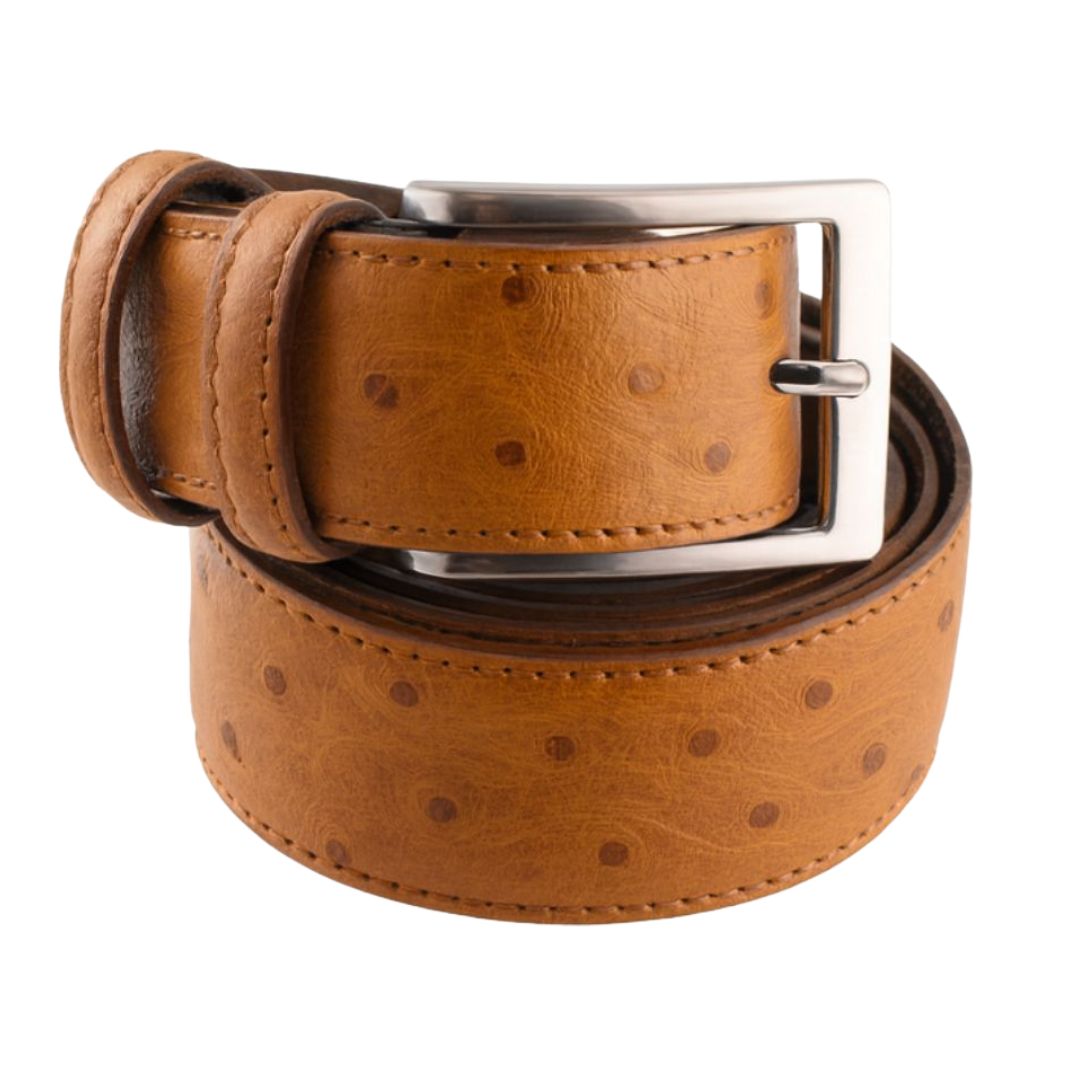 Cintura pelle struzzo Centopercento Camicie Made in Italy